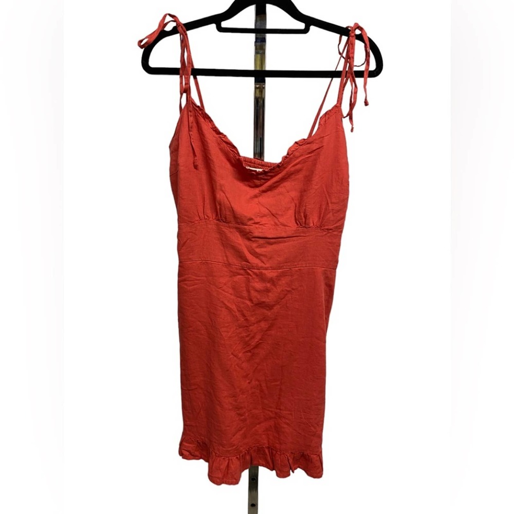 Abercrombie & Fitch Red Mini Sundress with Ruffle Trim - Picture 3 of 4